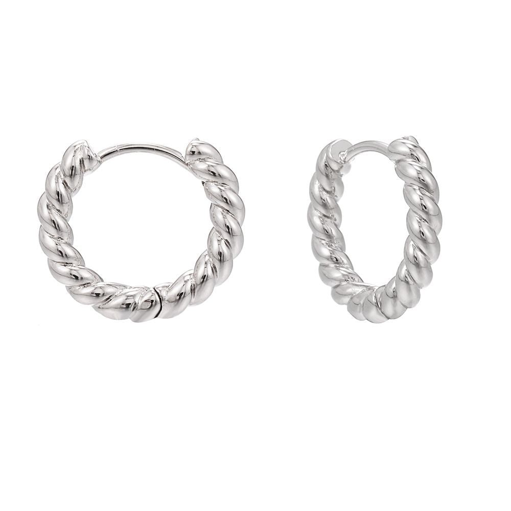 Wholesale C Shape Twist Gold Earrings Copper